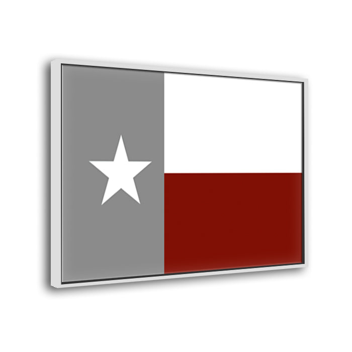 Maroon and White Texas Flag Canvas Wall Art Print