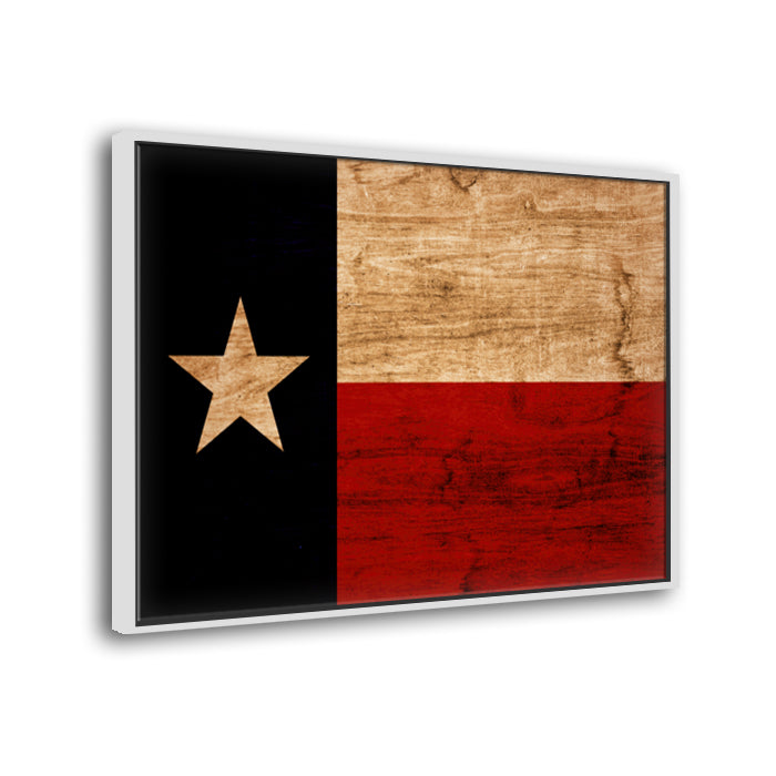 Rustic Texas Flag Canvas Wall Art Print