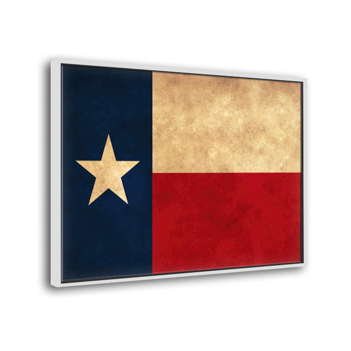 Distressed Texas Flag Canvas Wall Art Print