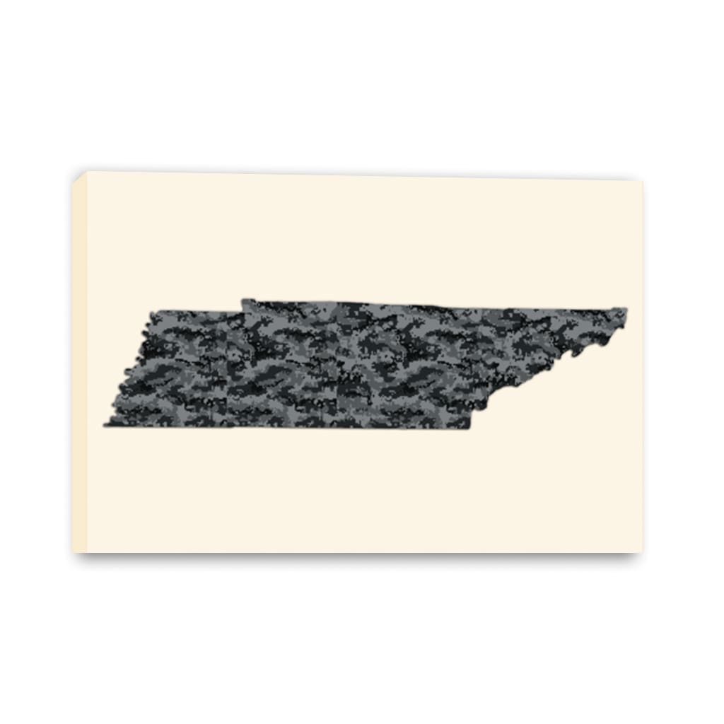 Tennessee Digital Camo Silhouette Canvas Wall Art Print