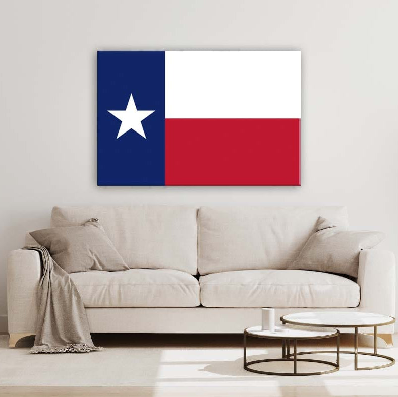 Texas Flag Canvas Wall Art Print