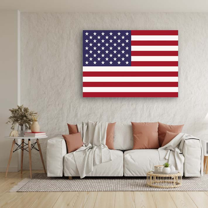 American Flag Canvas Wall Art Print