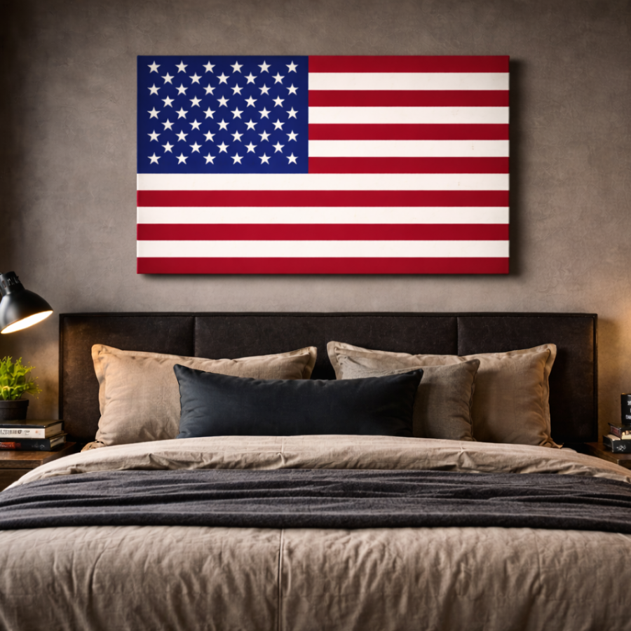 American Flag Canvas Wall Art Print
