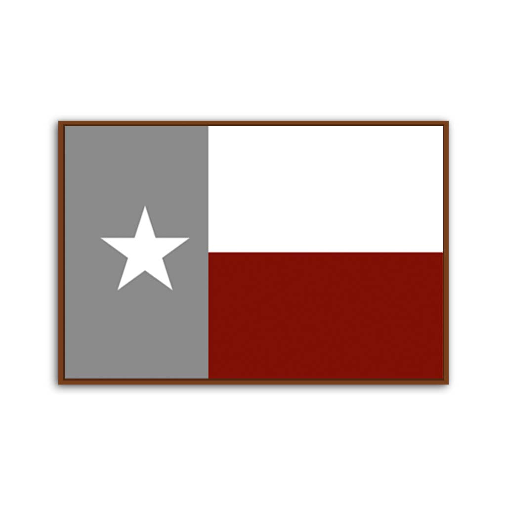 Maroon and White Texas Flag Canvas Wall Art Print