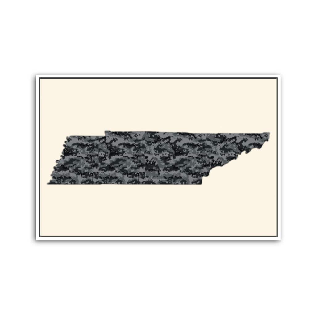 Tennessee Digital Camo Silhouette Canvas Wall Art Print