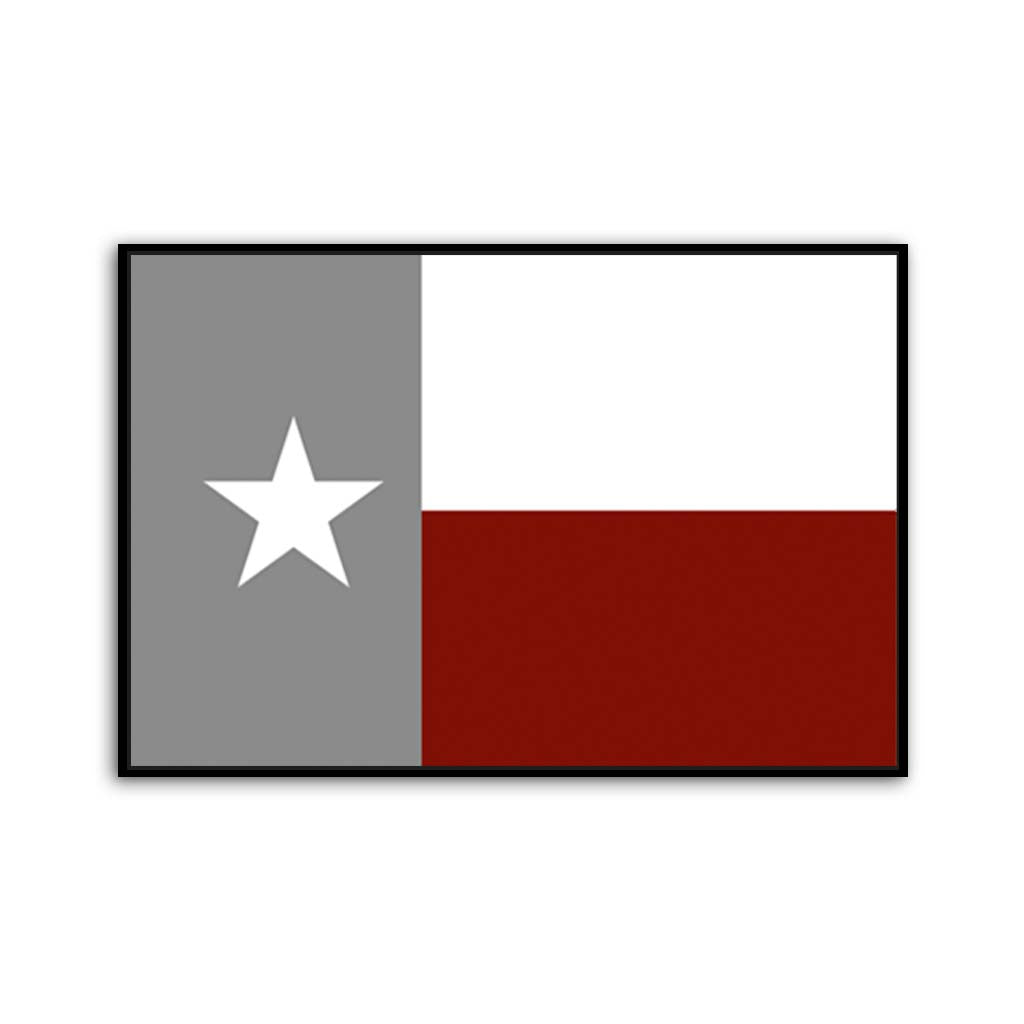 Maroon and White Texas Flag Canvas Wall Art Print