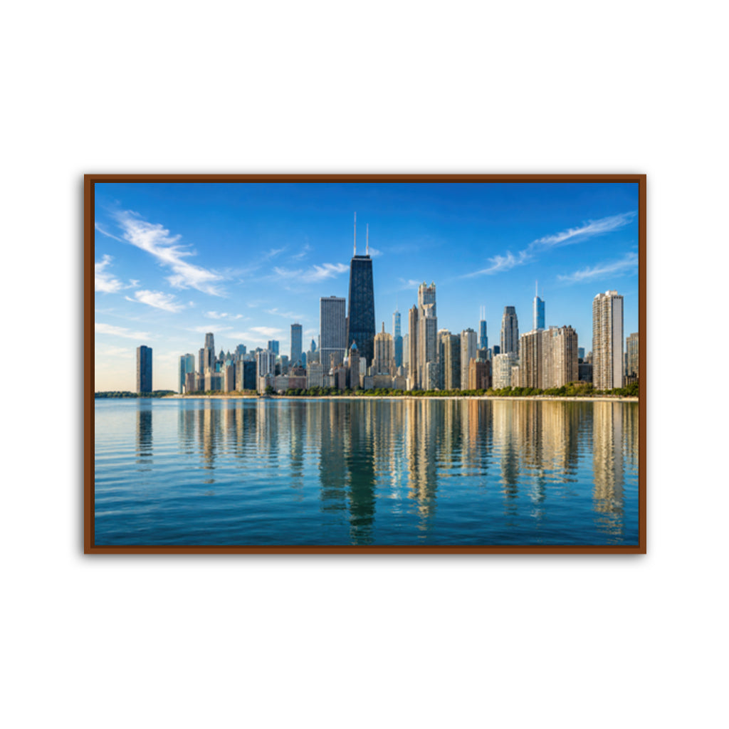 Chicago Skyline Canvas Wall Art Print