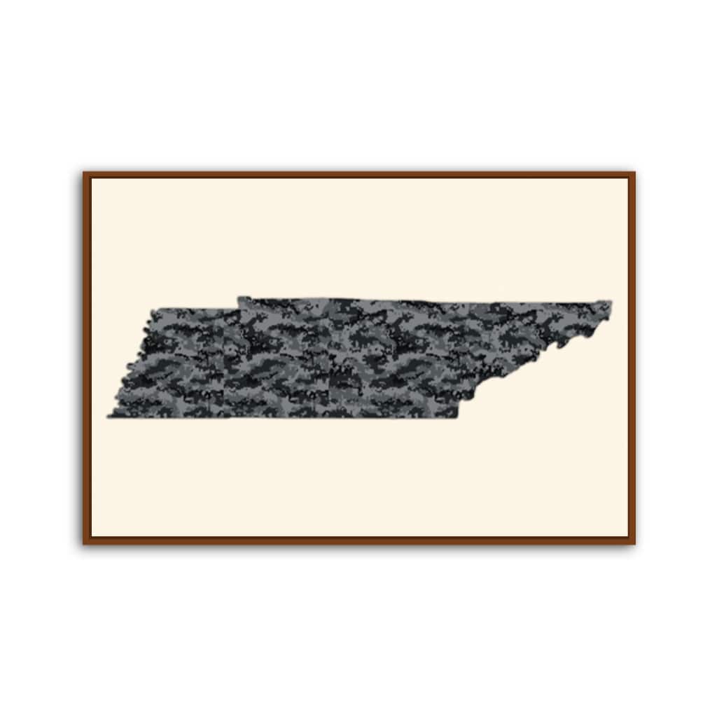 Tennessee Digital Camo Silhouette Canvas Wall Art Print