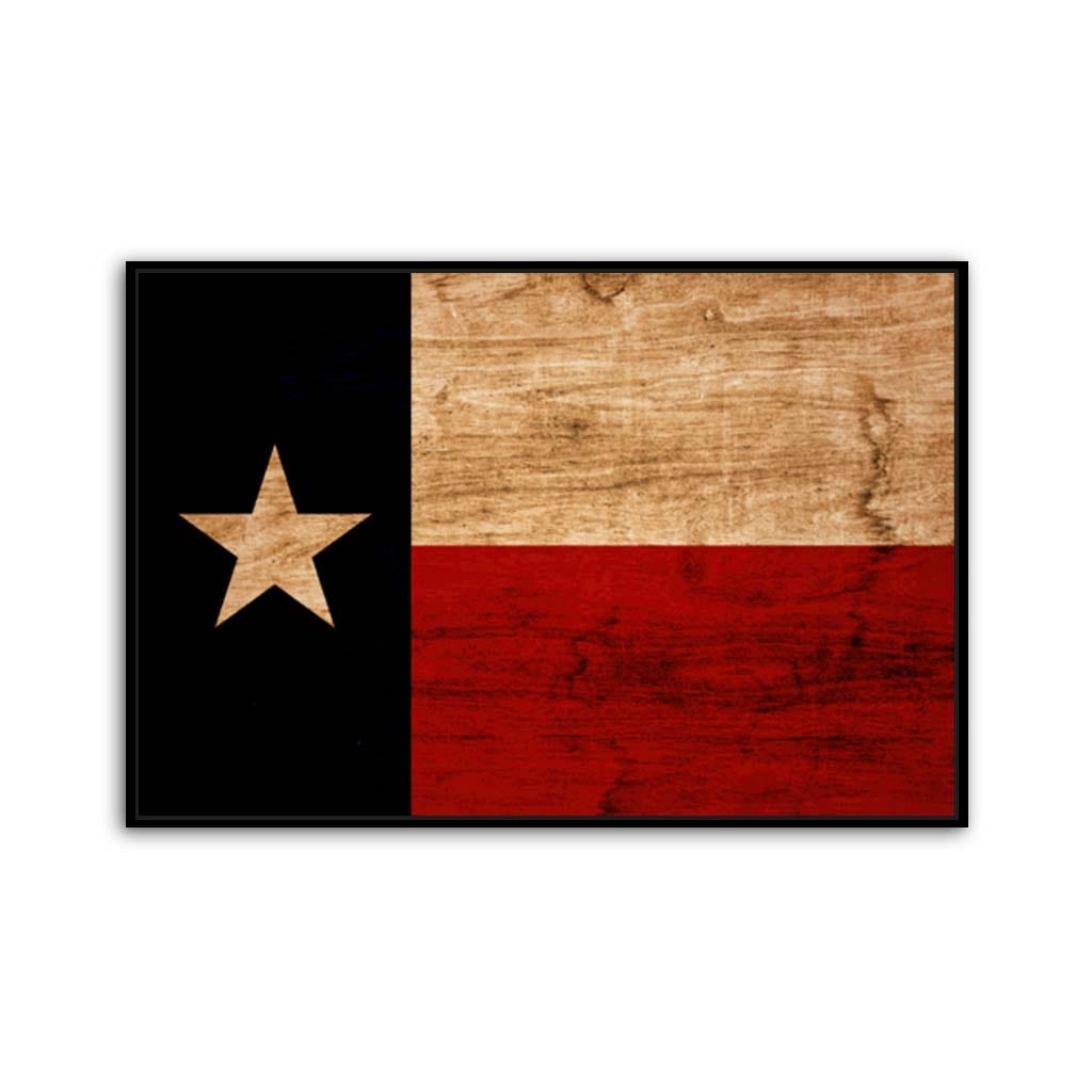 Rustic Texas Flag Canvas Wall Art Print