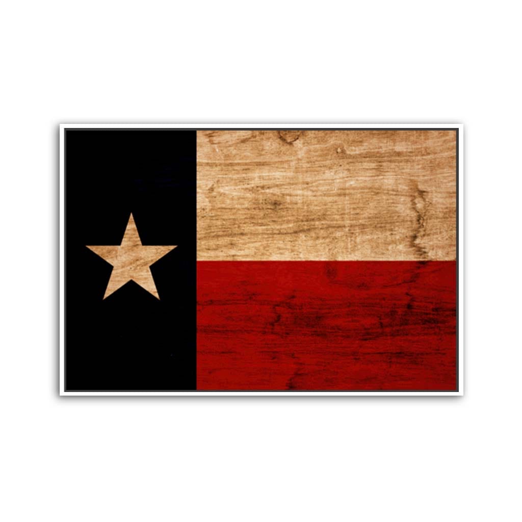 Rustic Texas Flag Canvas Wall Art Print