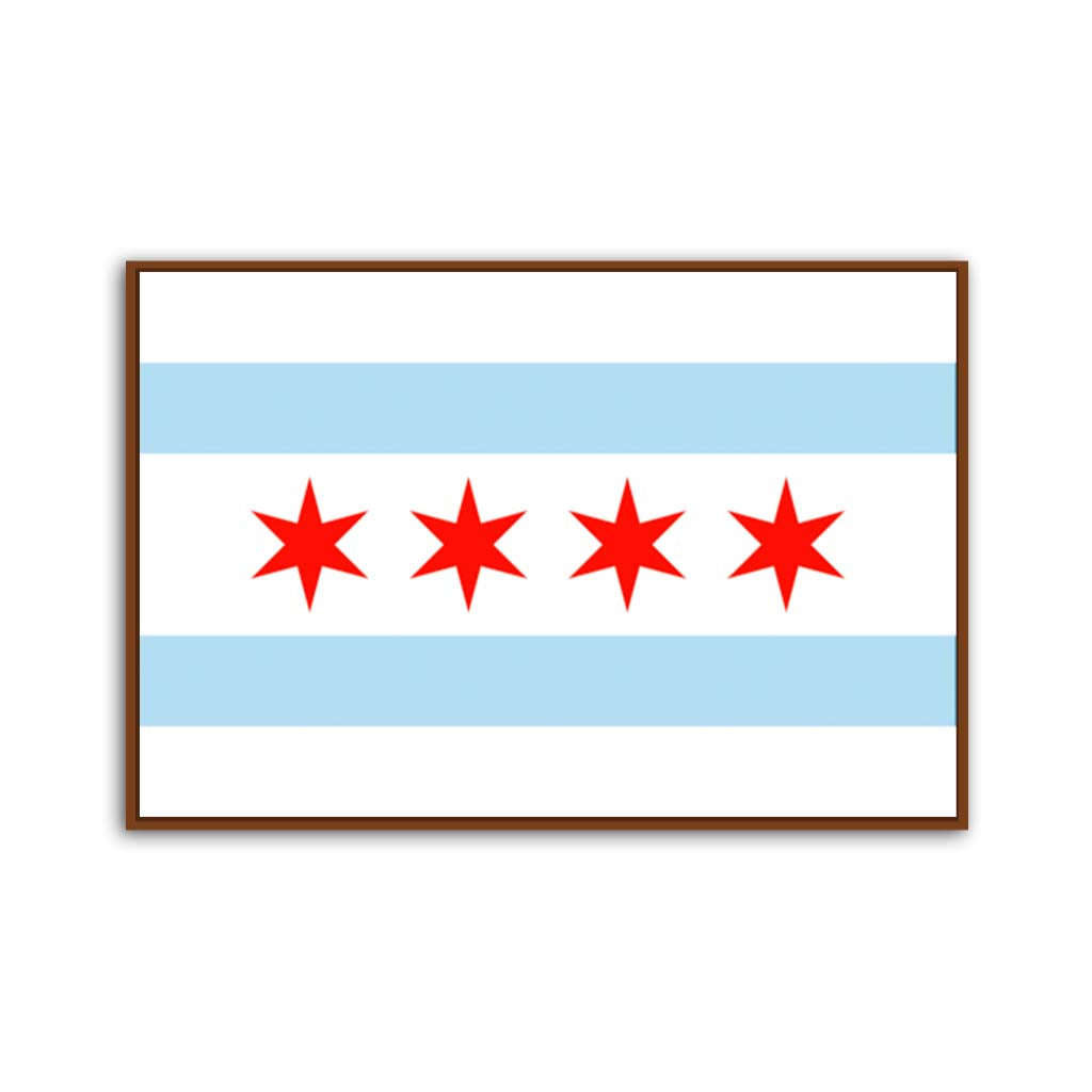 Chicago Flag Canvas Wall Art Print
