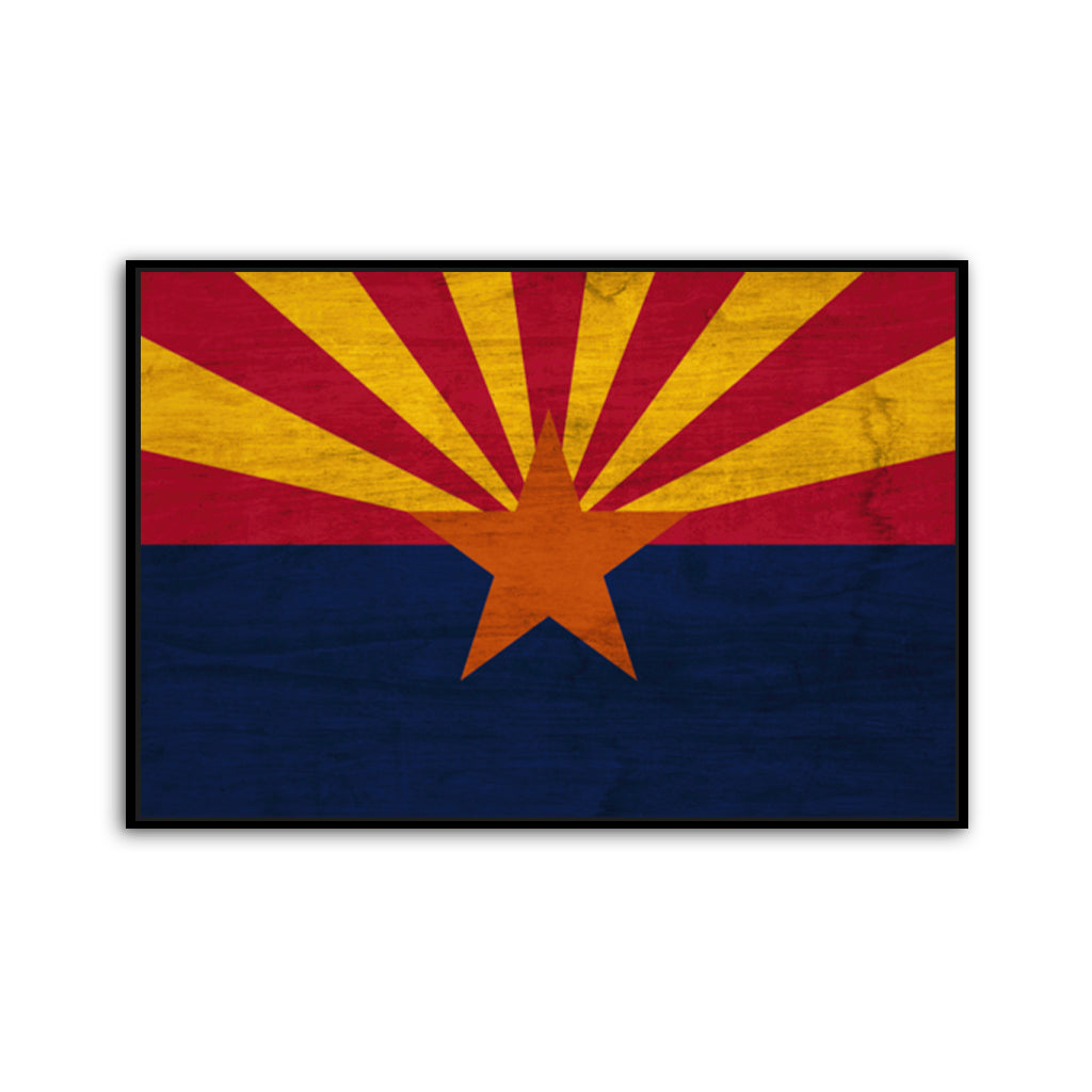 Rustic Arizona Canvas Flag Art Print