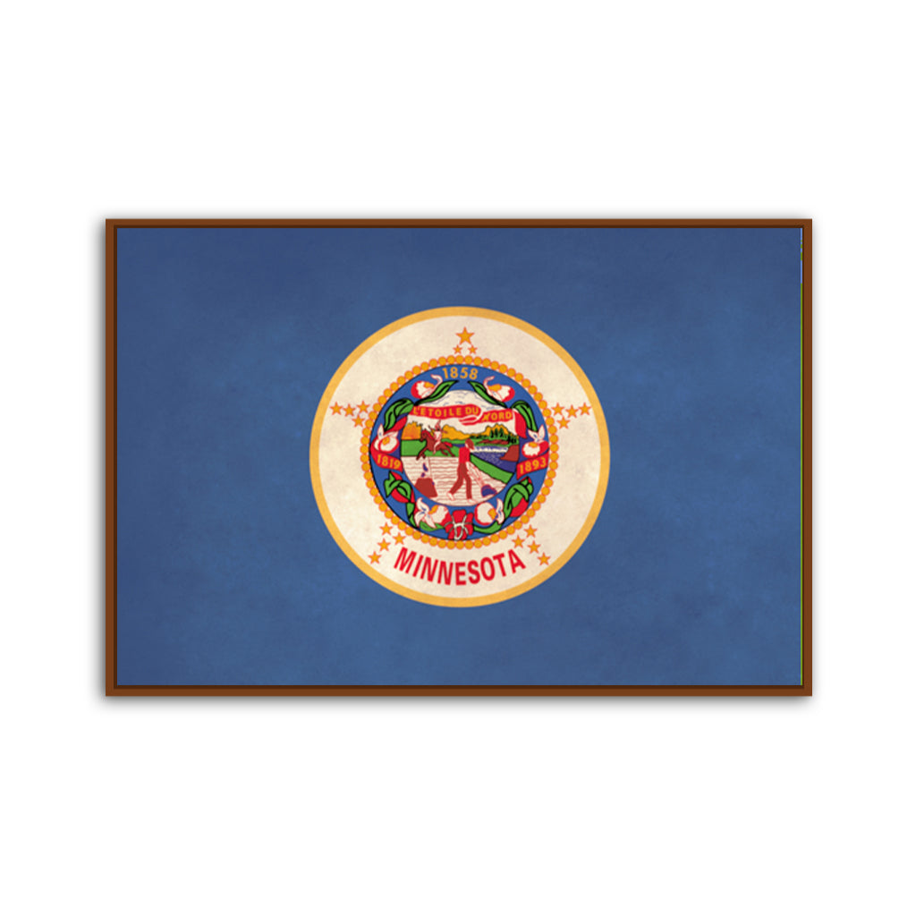 Distressed Minnesota Flag Canvas Art Print