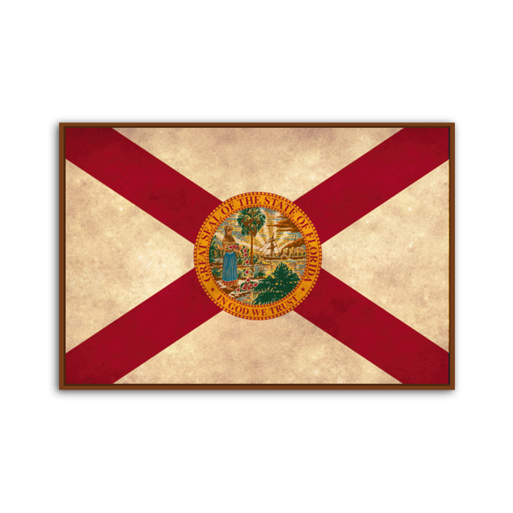 Distressed Florida Flag Canvas Art Print