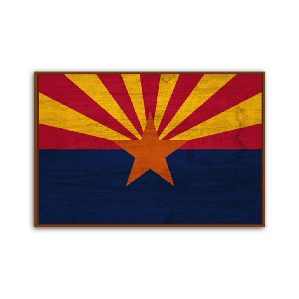 Rustic Arizona Canvas Flag Art Print