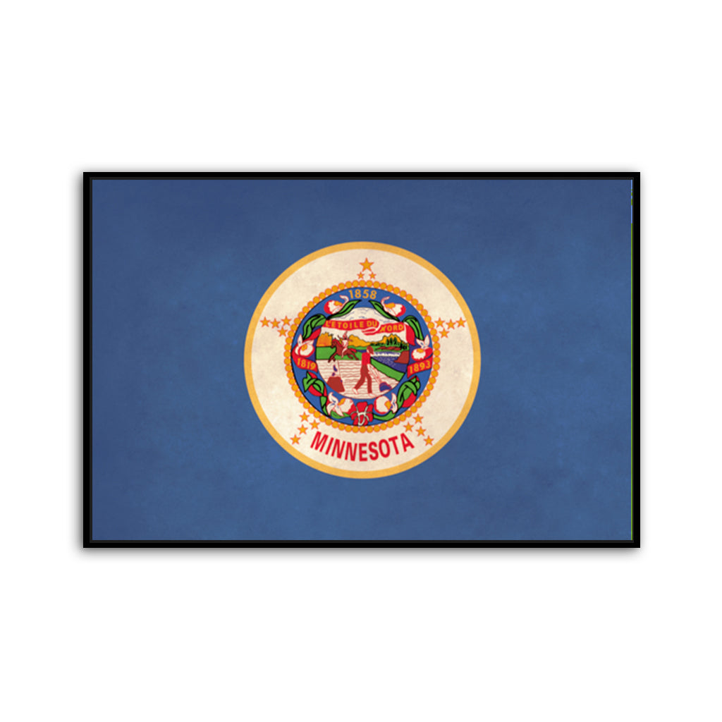 Distressed Minnesota Flag Canvas Art Print