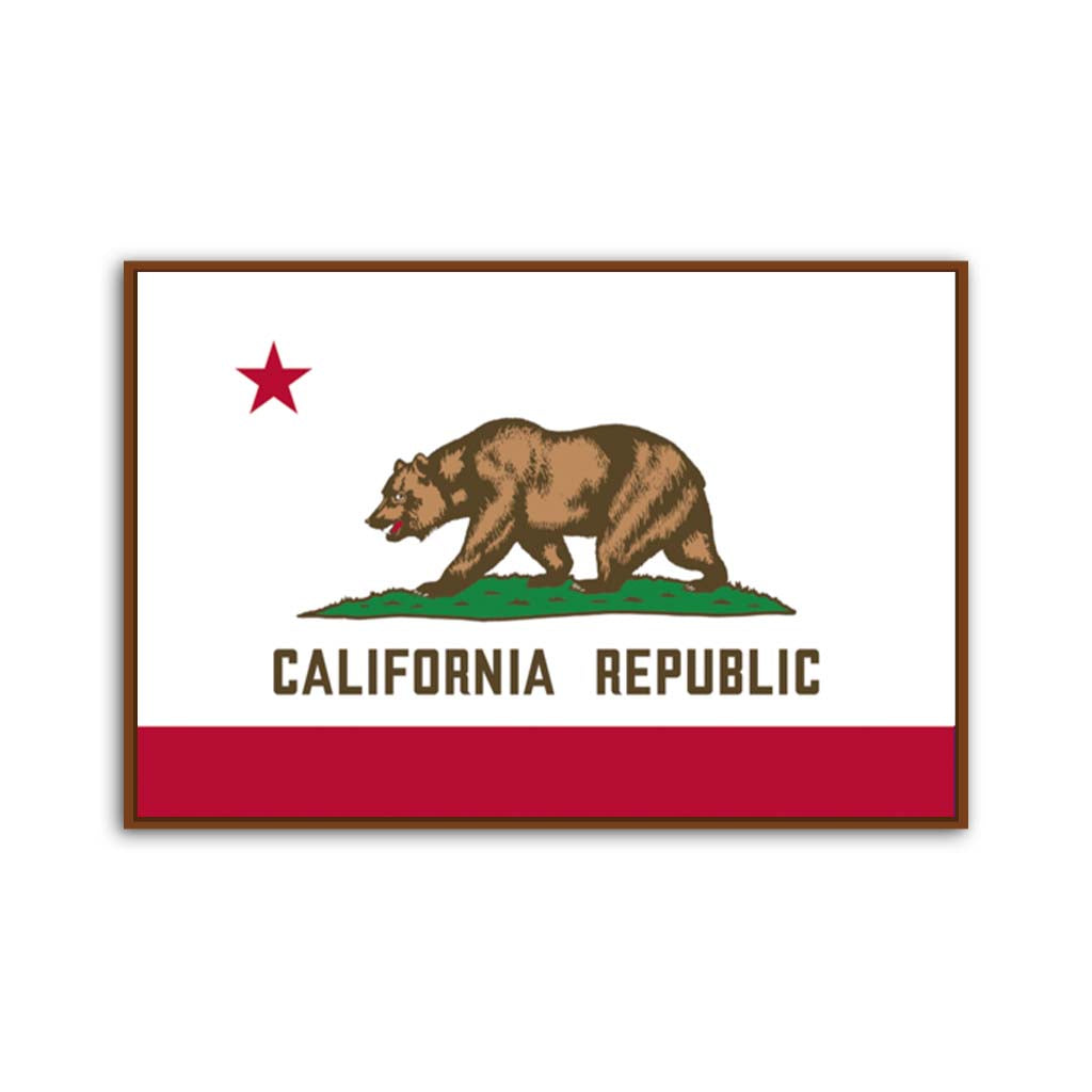California Canvas Flag Art Print