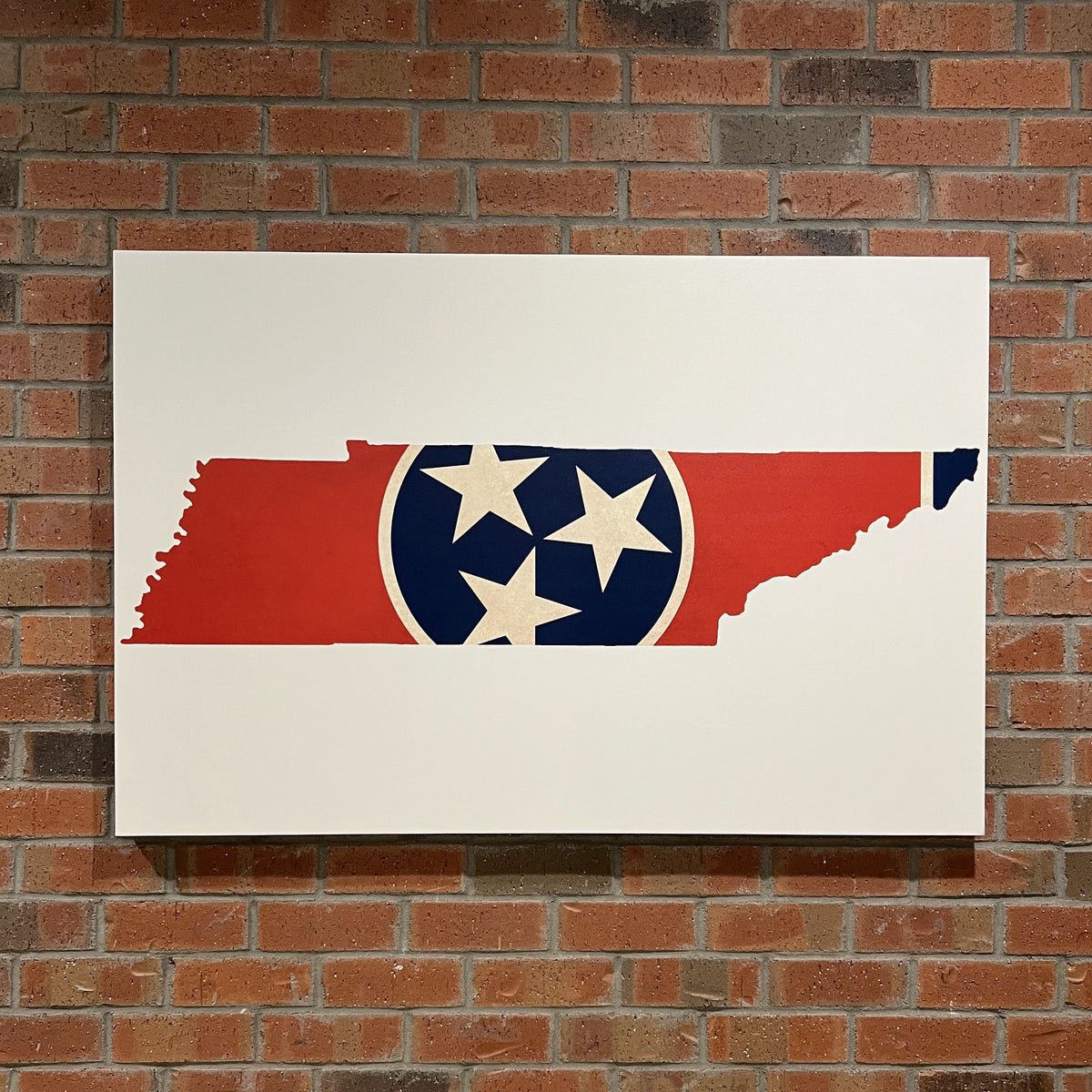 Distressed Tennessee Flag Silhouette Canvas Wall Art Print