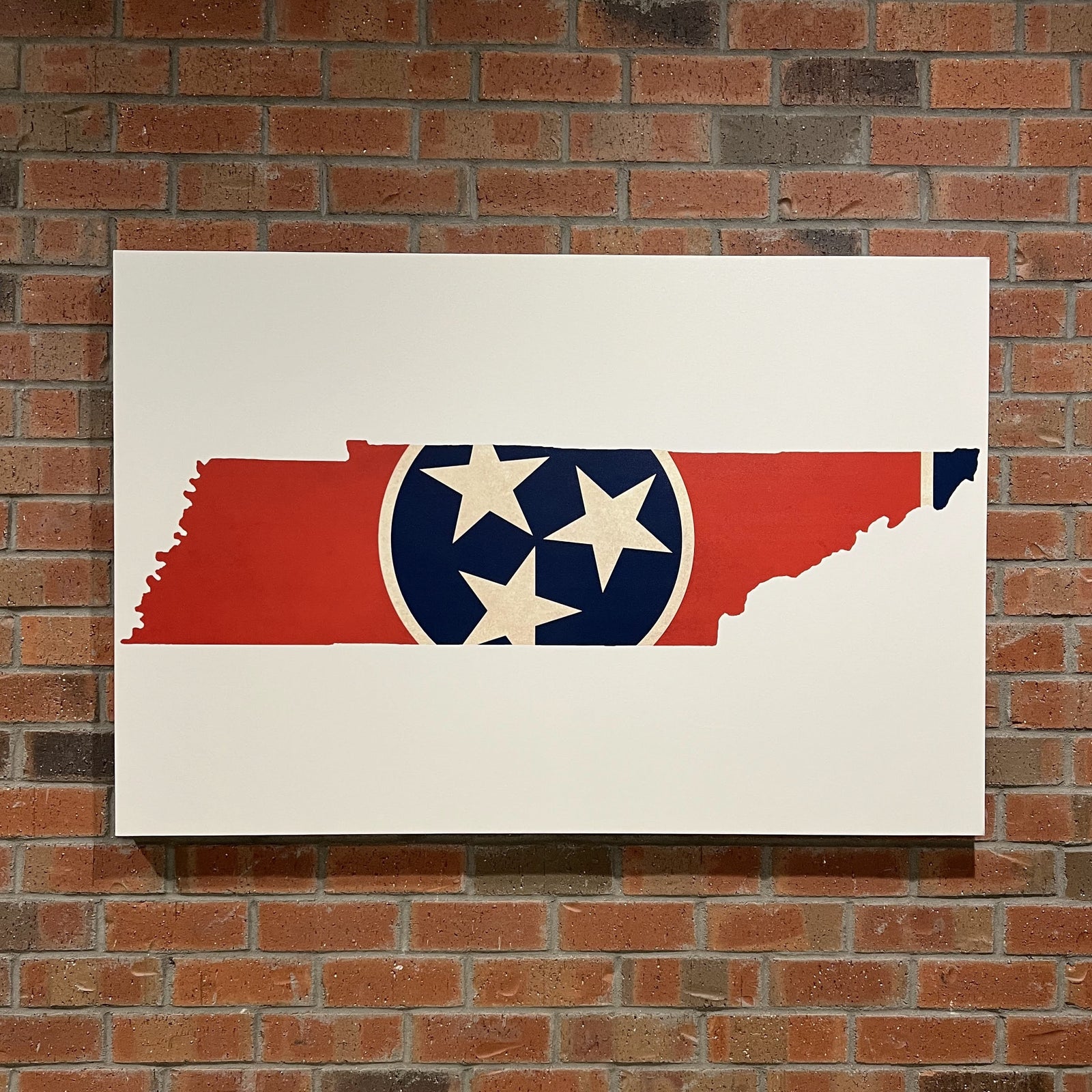 Distressed Tennessee Flag Silhouette Canvas Wall Art Print