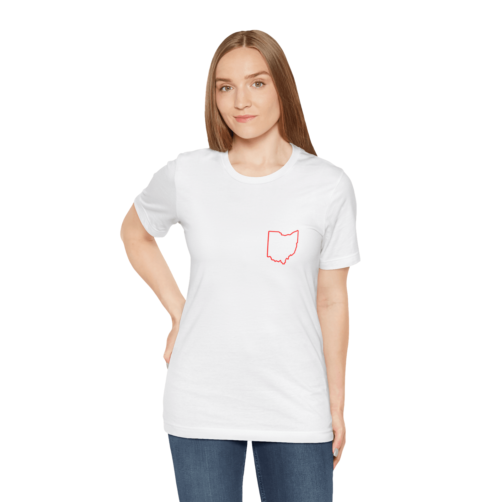 Red Ohio Outline T‑Shirt
