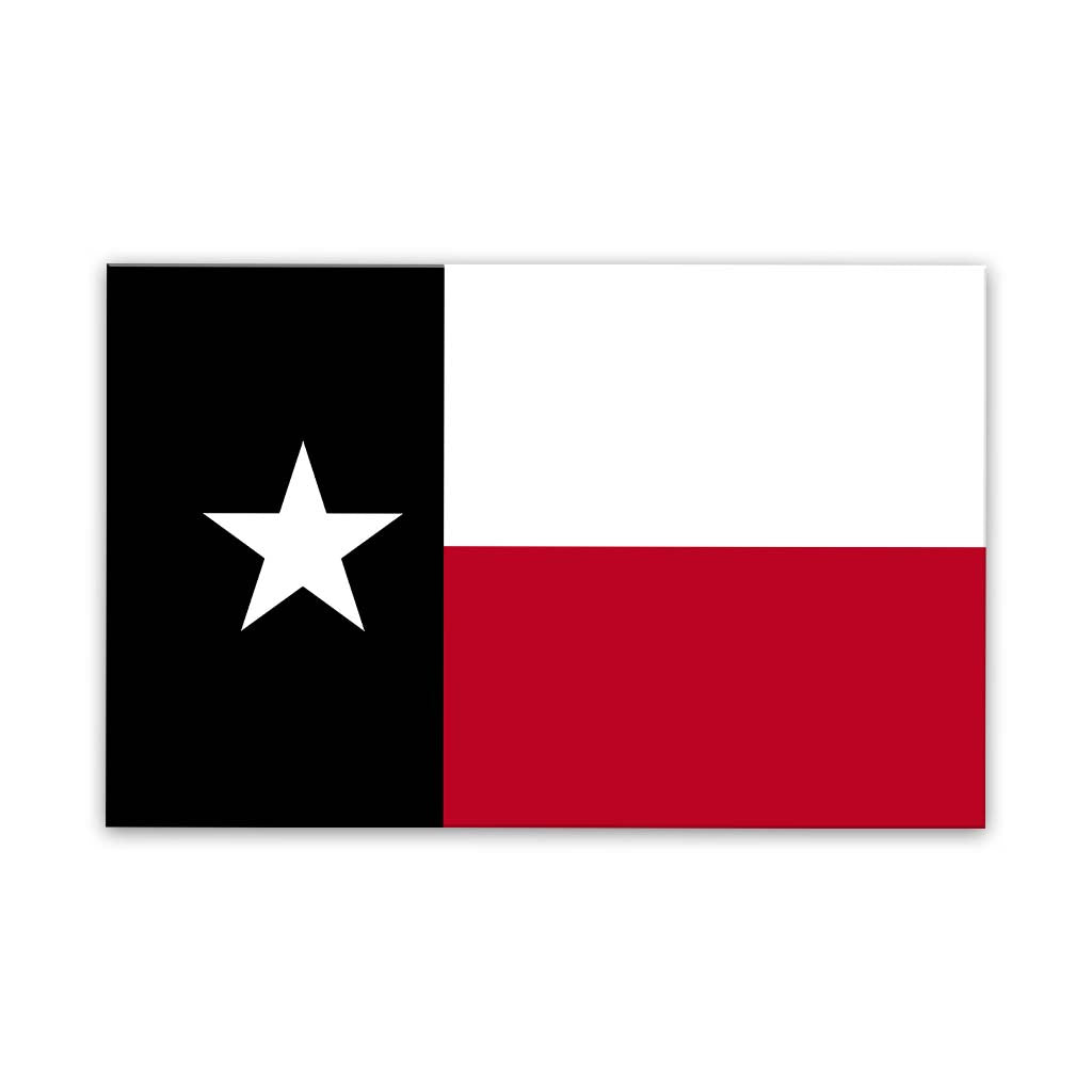 Red and Black Texas Flag Canvas Wall Art Print