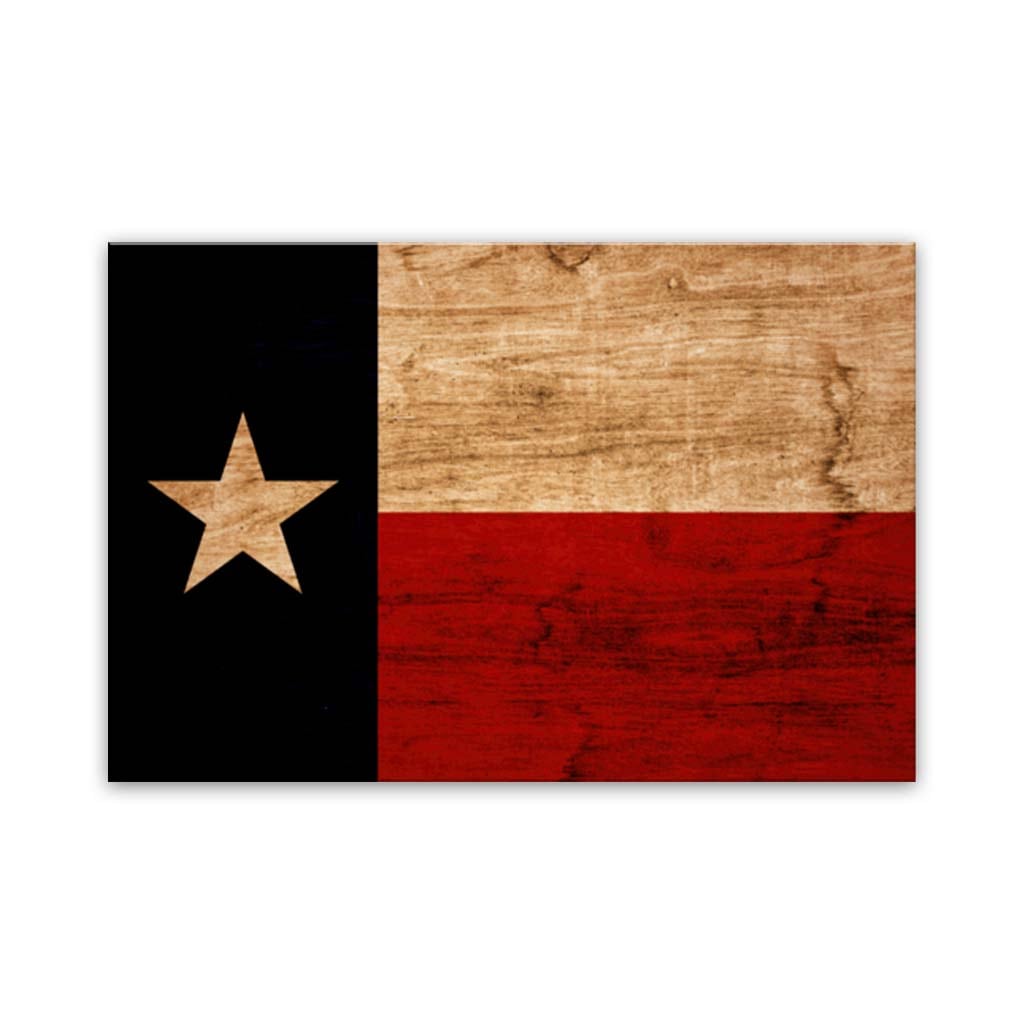 Rustic Texas Flag Canvas Wall Art Print