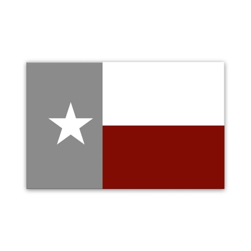 Maroon and White Texas Flag Canvas Wall Art Print