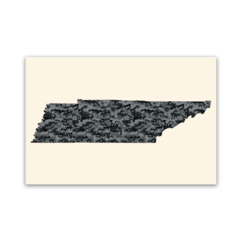 Tennessee Digital Camo Silhouette Canvas Wall Art Print