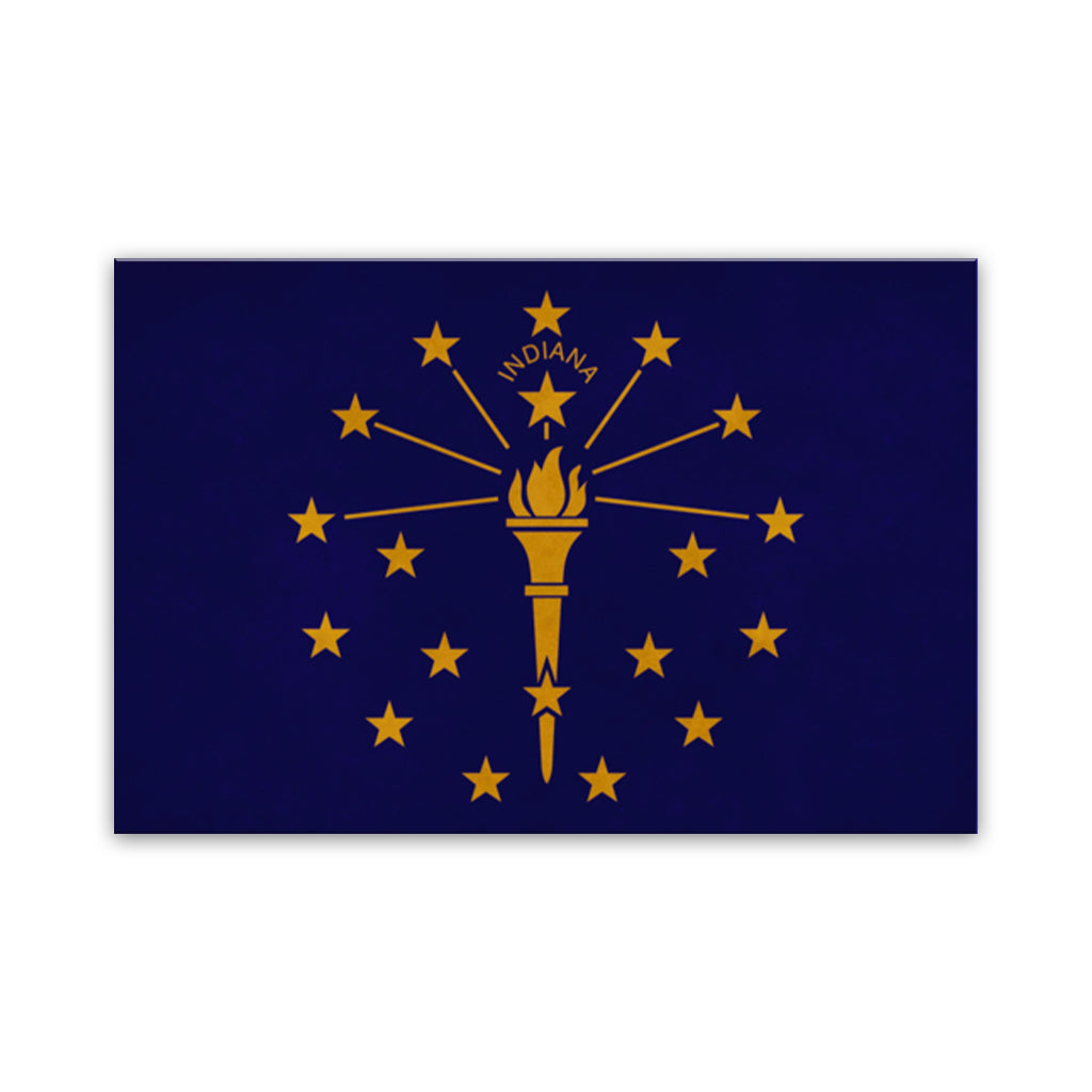 Distressed Indiana Flag Canvas Art Print