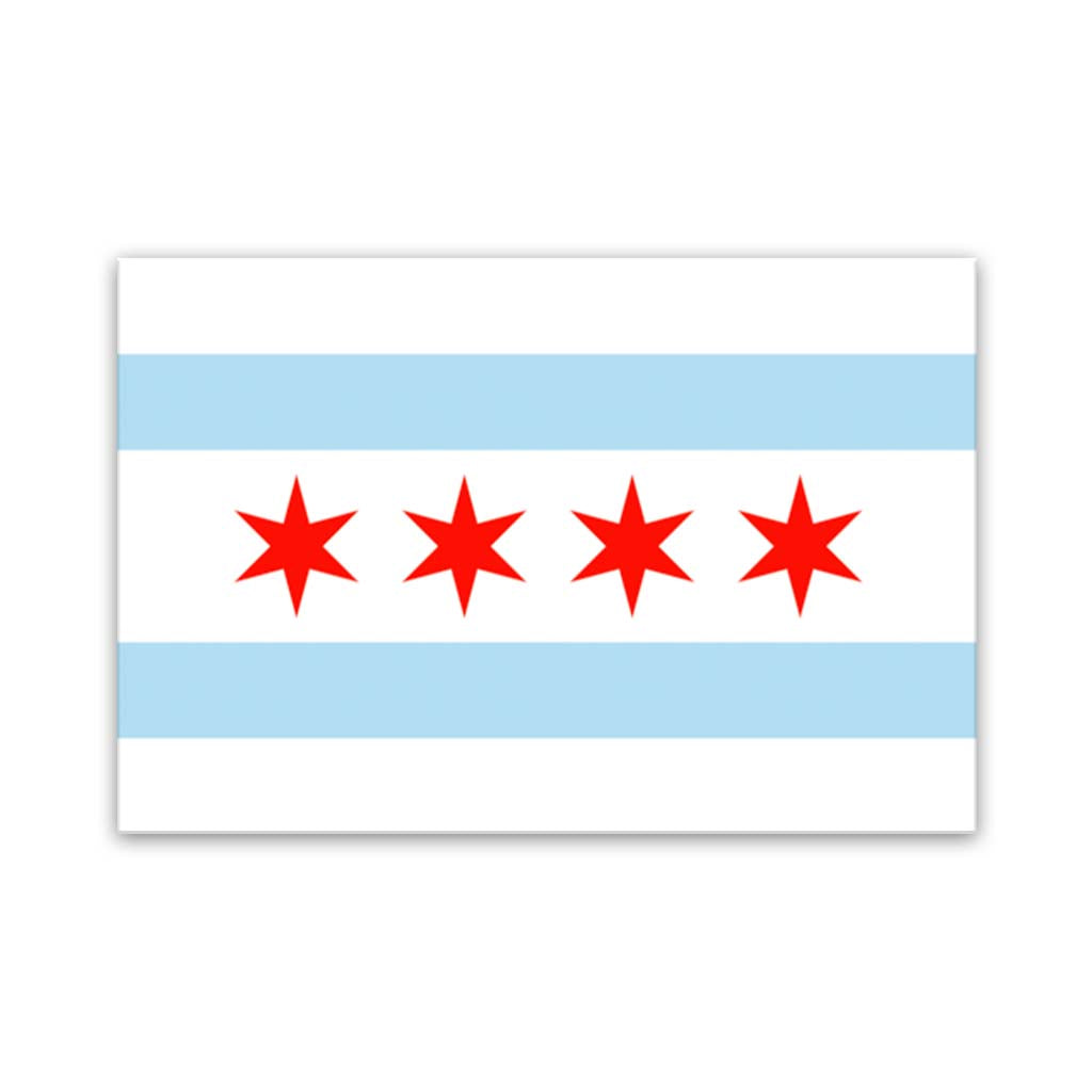 Chicago Flag Canvas Wall Art Print