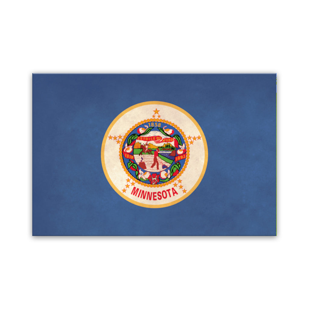 Distressed Minnesota Flag Canvas Art Print