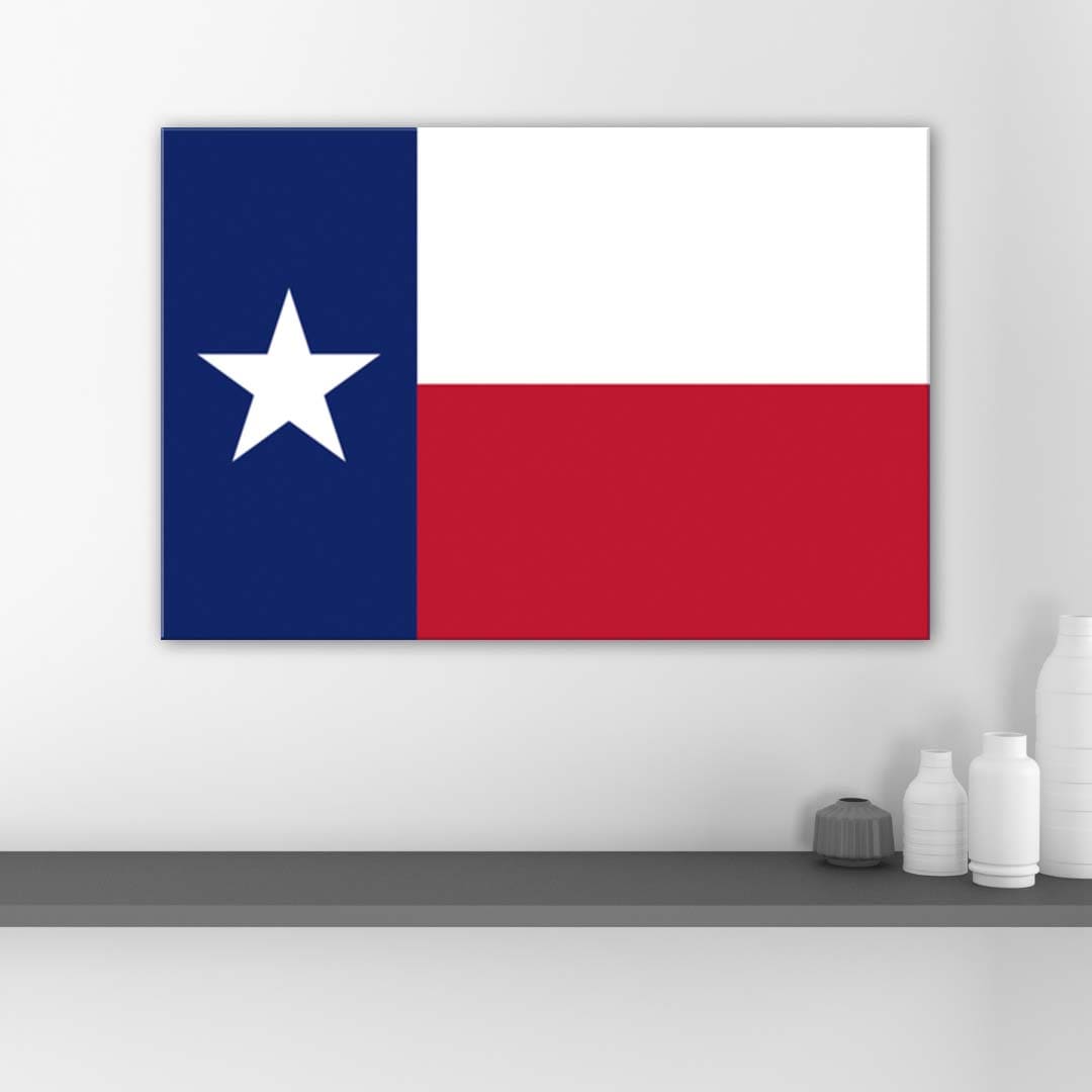 Texas Flag Canvas Wall Art Print