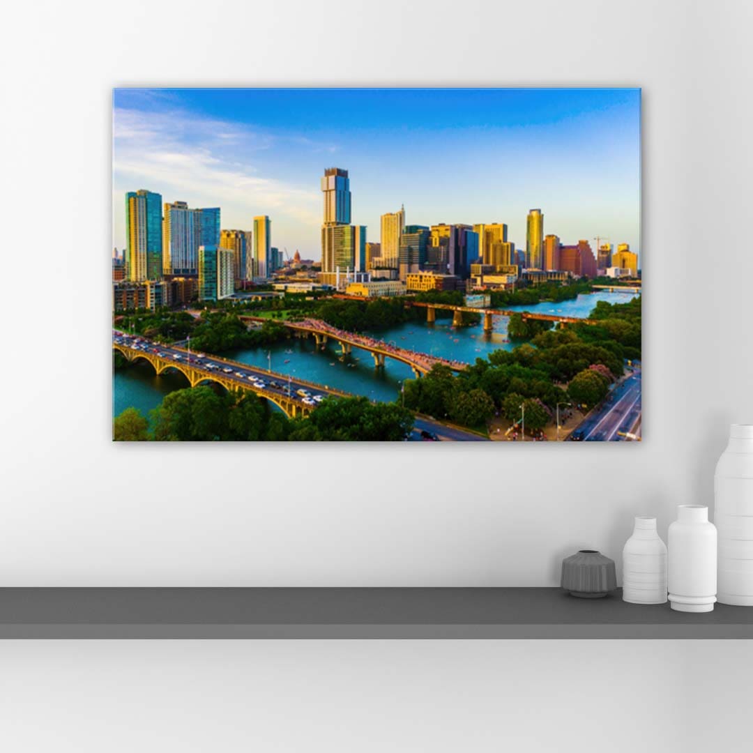 Austin Skyline Canvas Wall Art Print