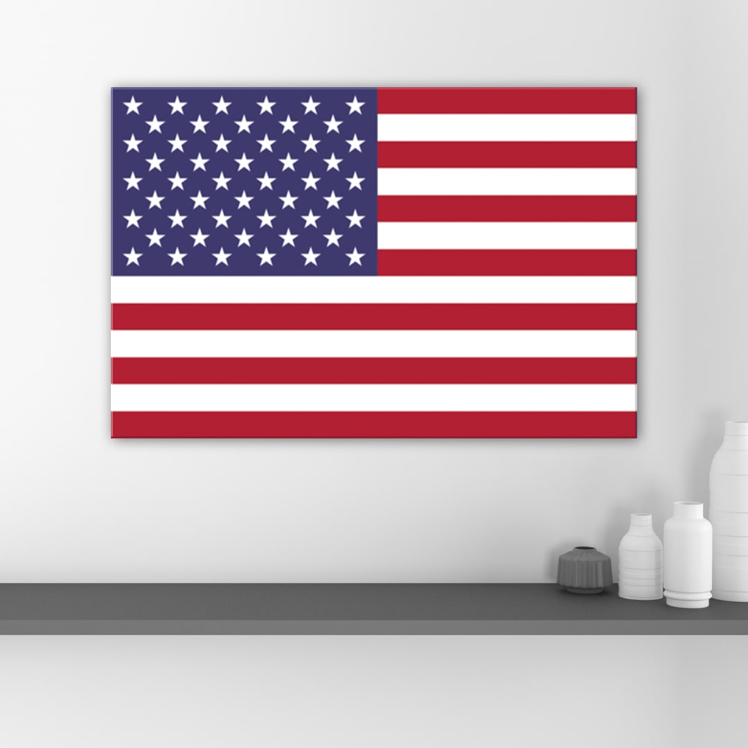 American Flag Canvas Wall Art Print