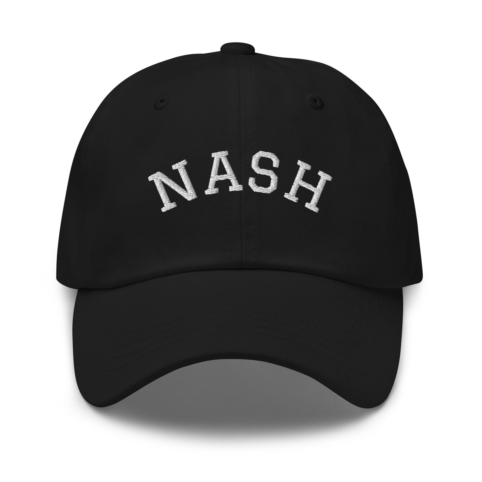 Curved Nash Black Dad Hat