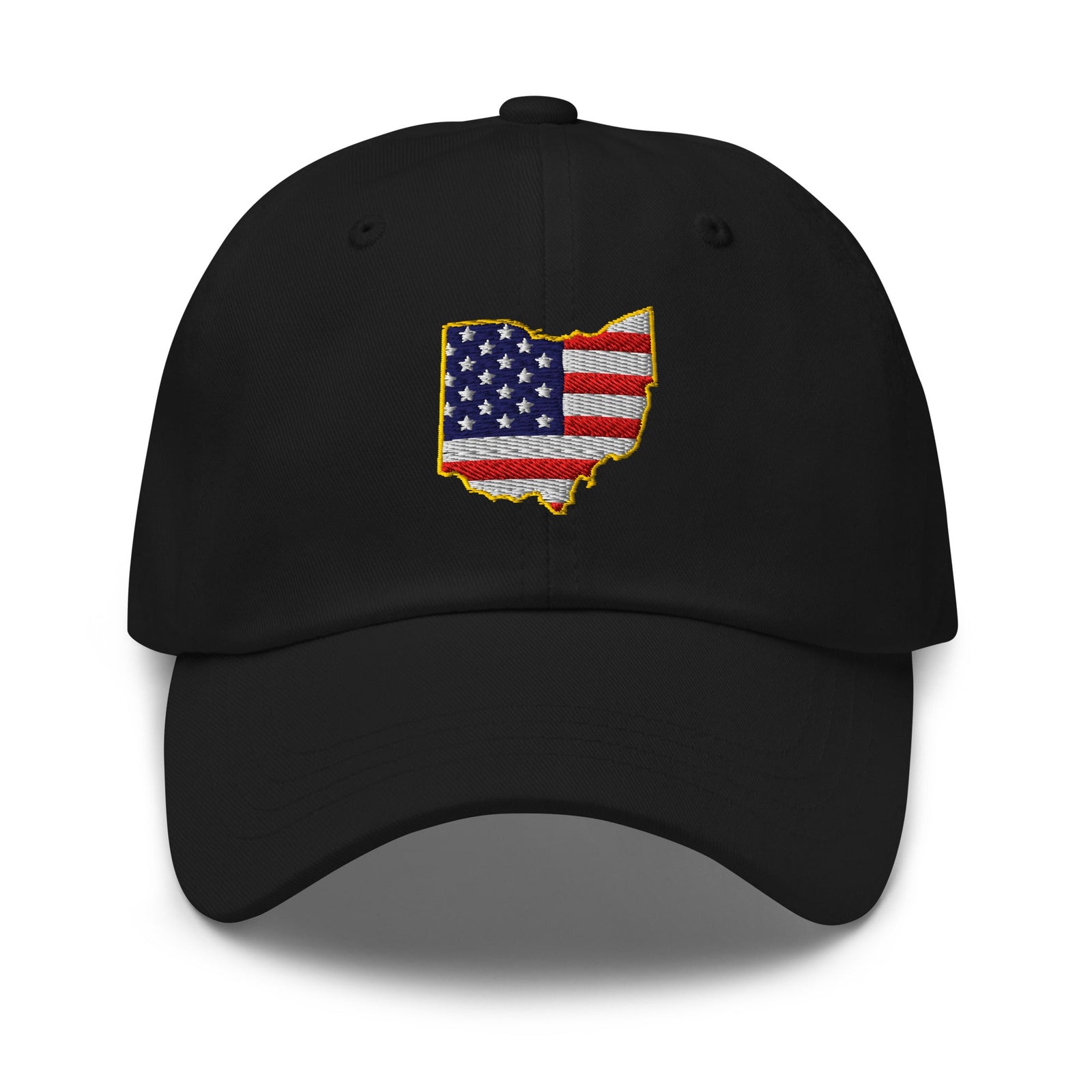 Ohio American Flag Dad Hat (Black)