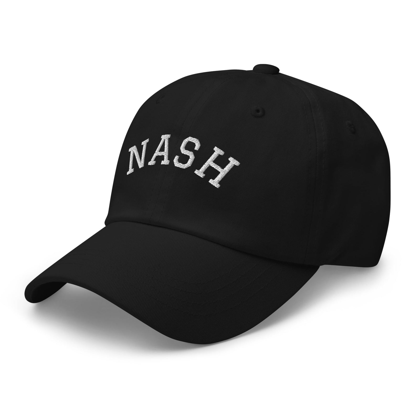 Curved Nash Black Dad Hat