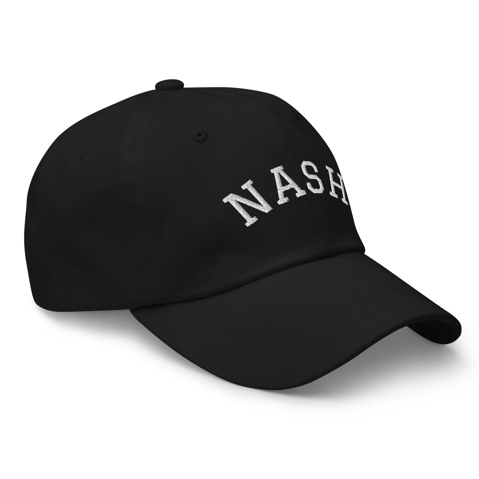 Curved Nash Black Dad Hat
