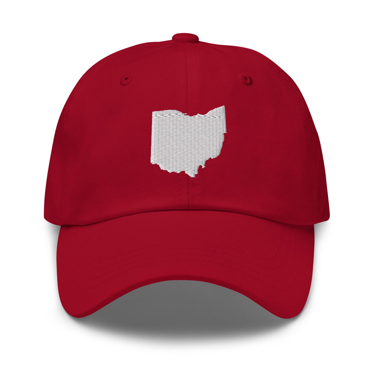White Ohio Dad Hat (Red)