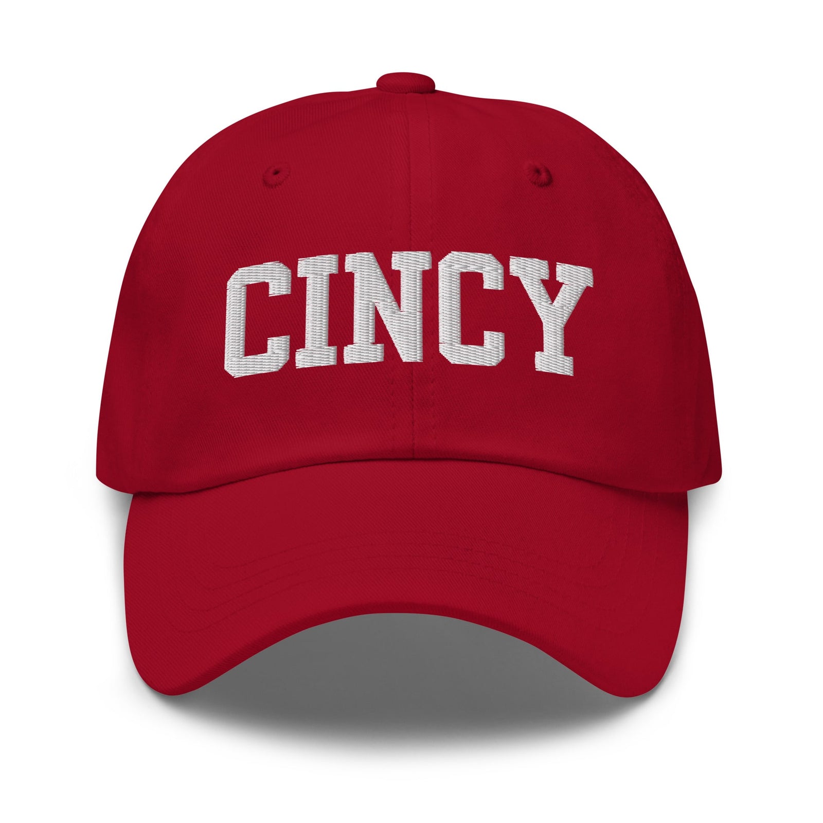 White Cincy Dad Hat