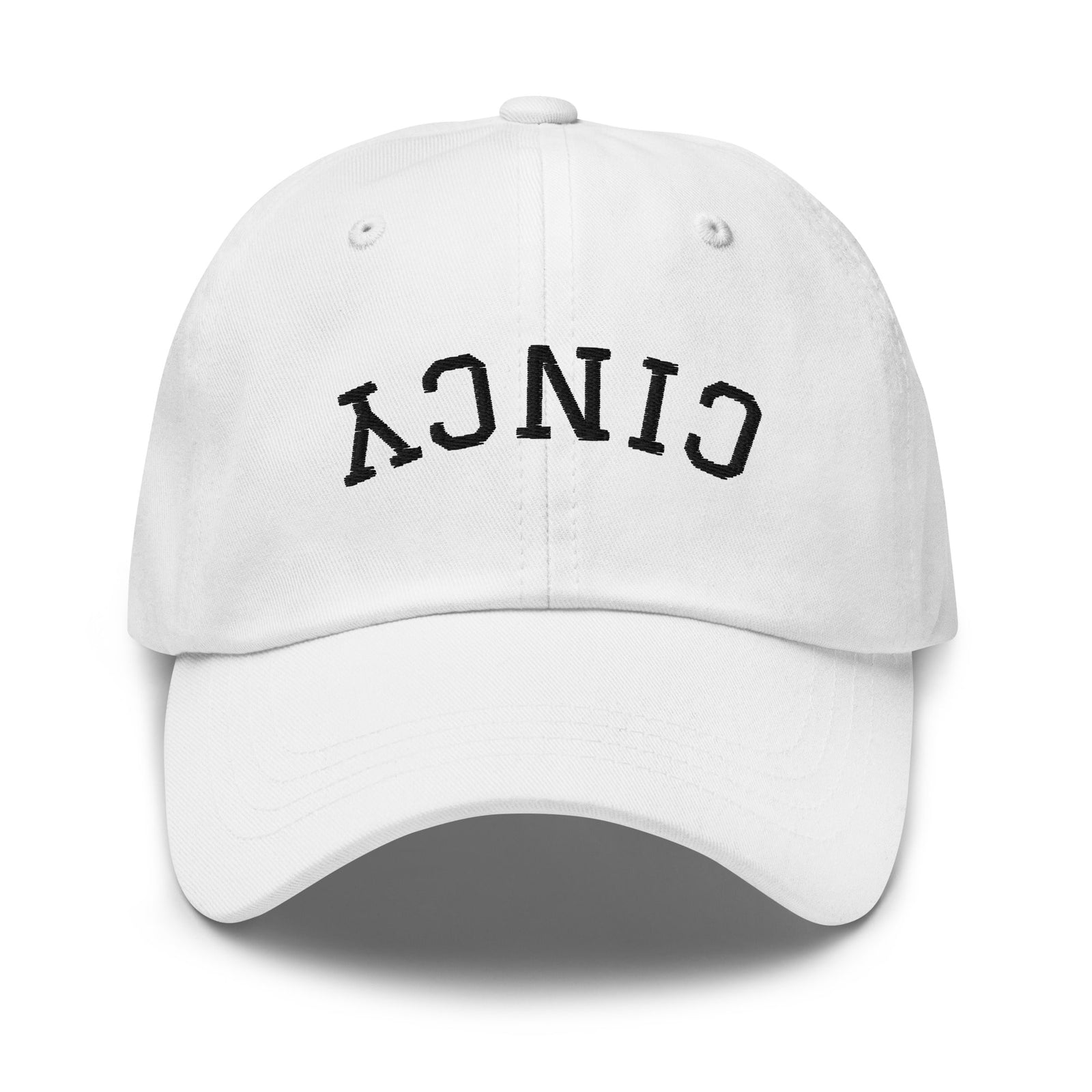 Upside Down Cincy White Dad Hat