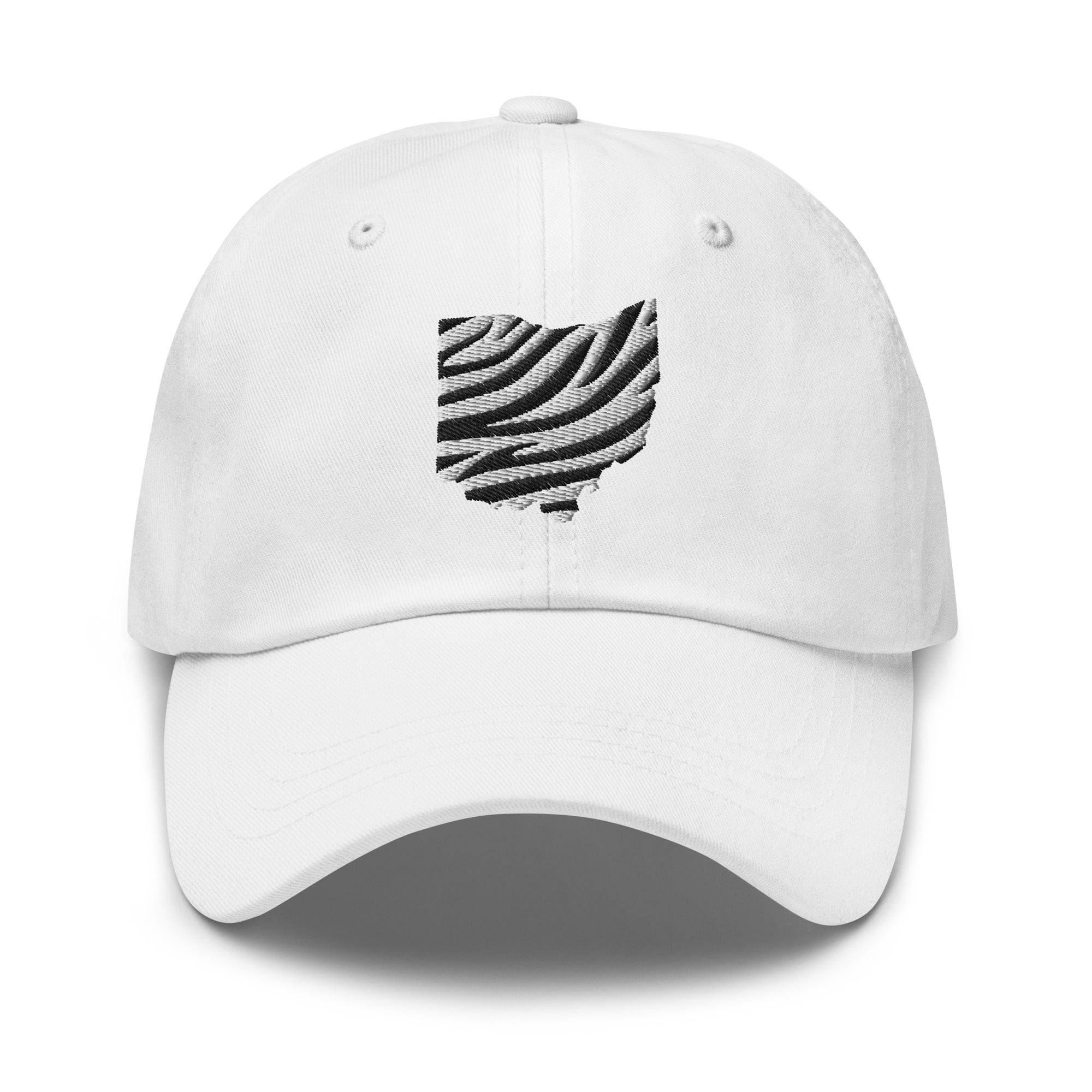 White Out Bengal Stripe Ohio Dad Hat