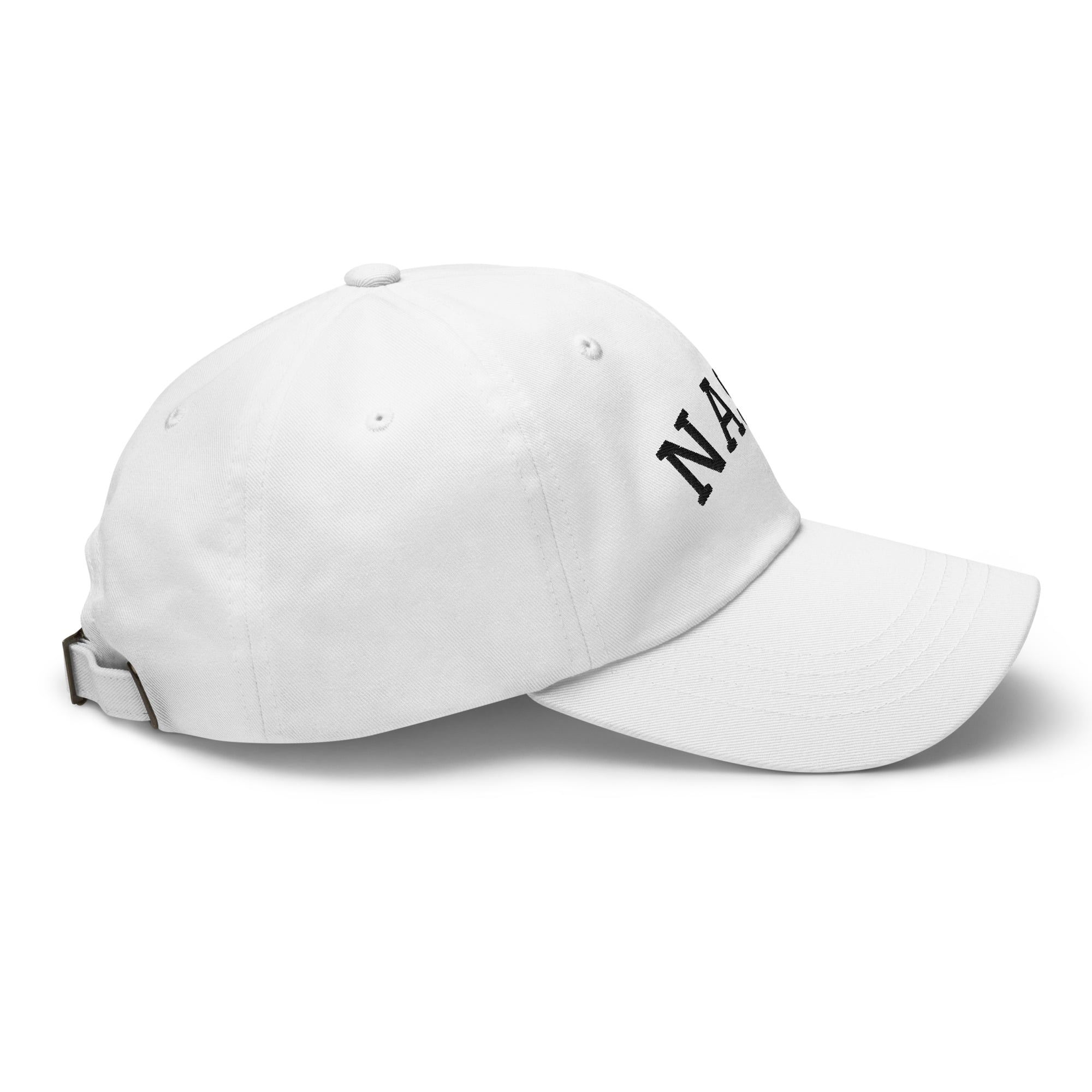 Curved Nash White Dad Hat