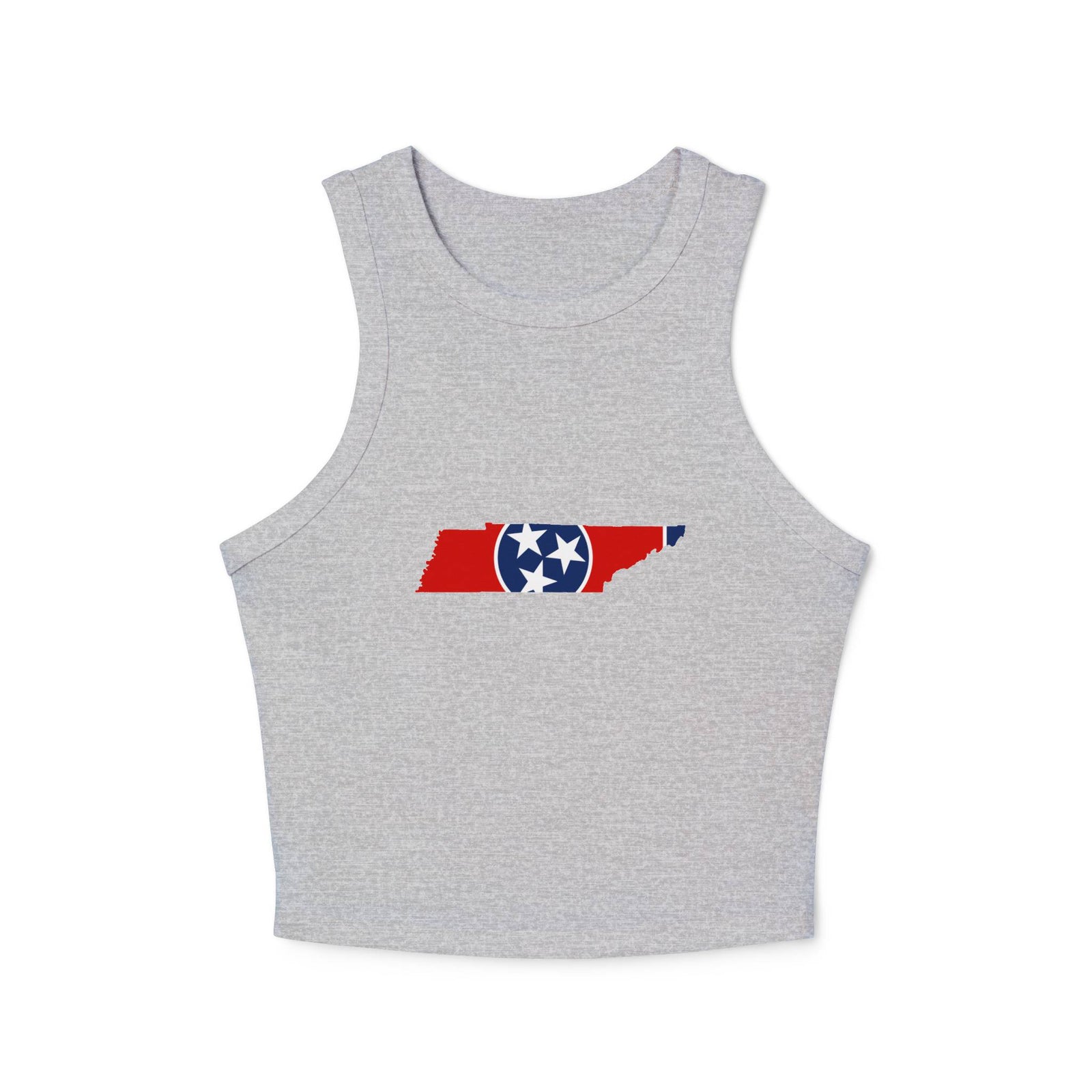Tennessee Flag Cropped Black Tank Top