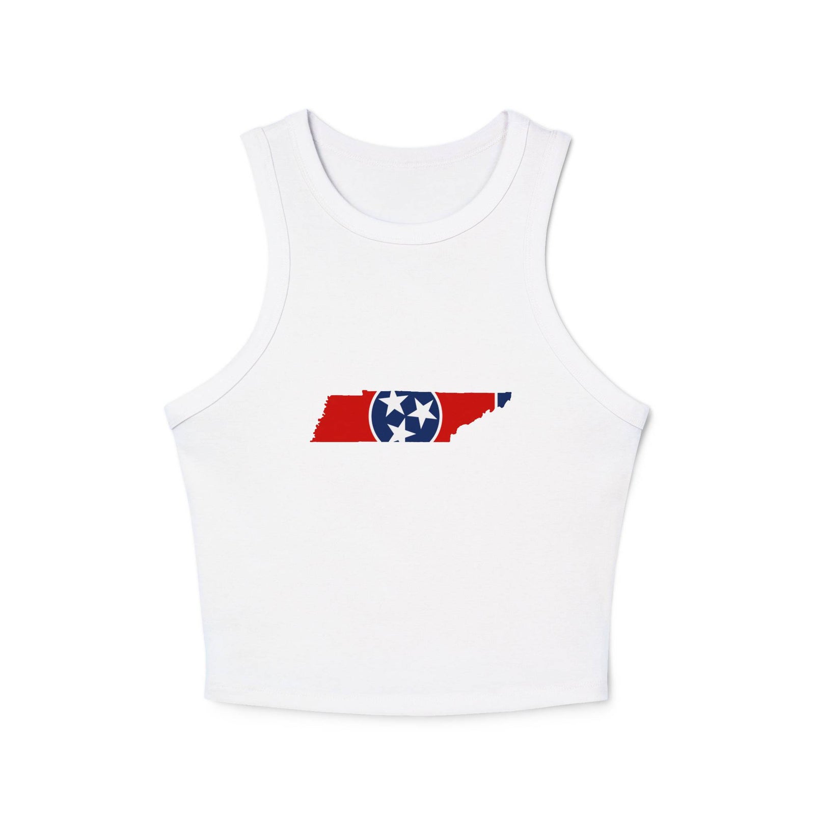 Tennessee Flag Cropped Black Tank Top