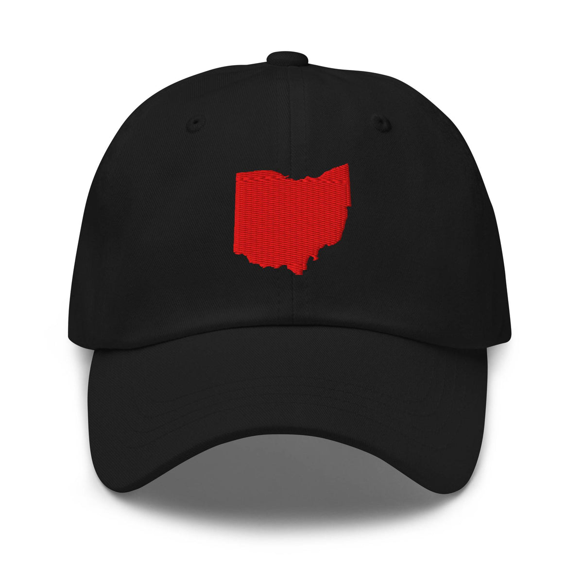 Red Ohio Dad Hat (Black)