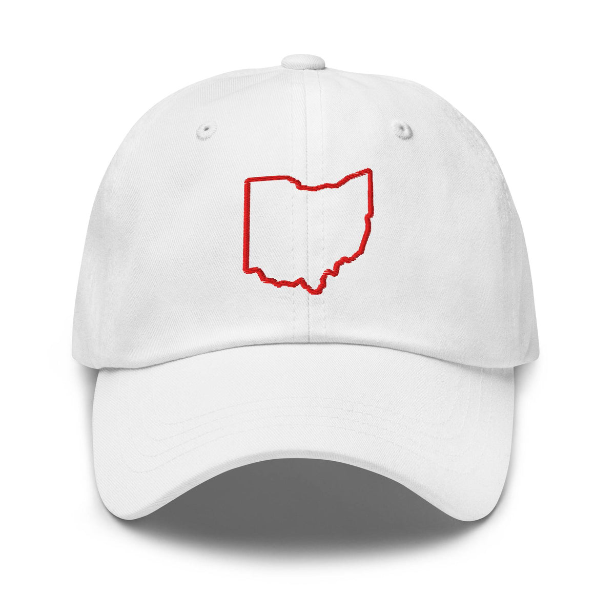 Red Ohio Outline Dad Hat