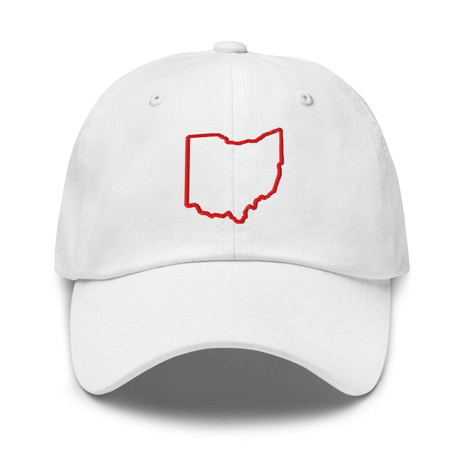 Red Ohio Outline Dad Hat