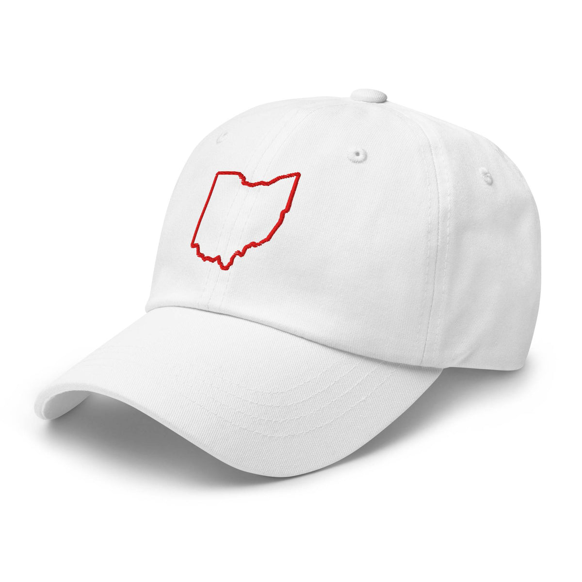 Red Ohio Outline Dad Hat