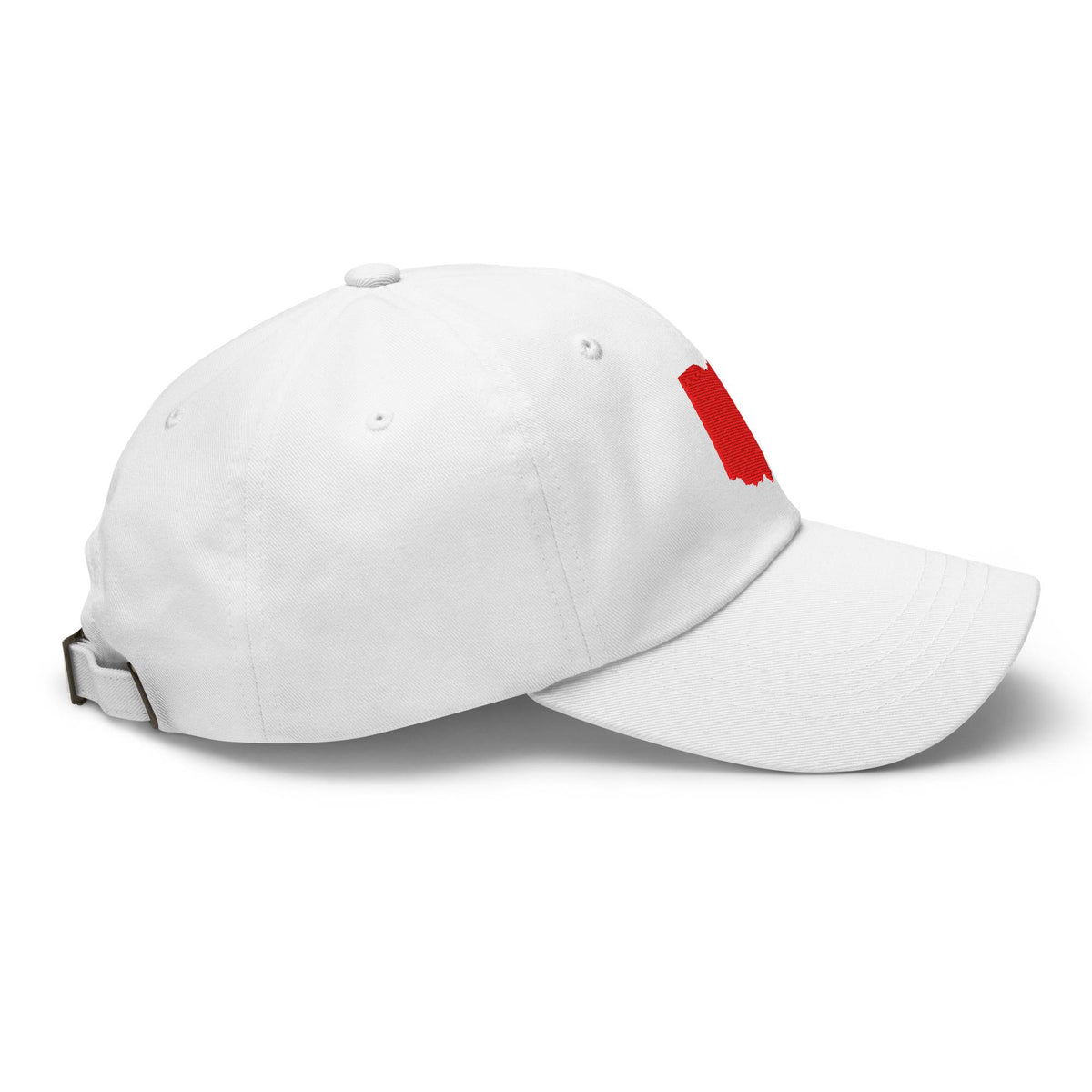 Red Ohio Dad Hat (White)